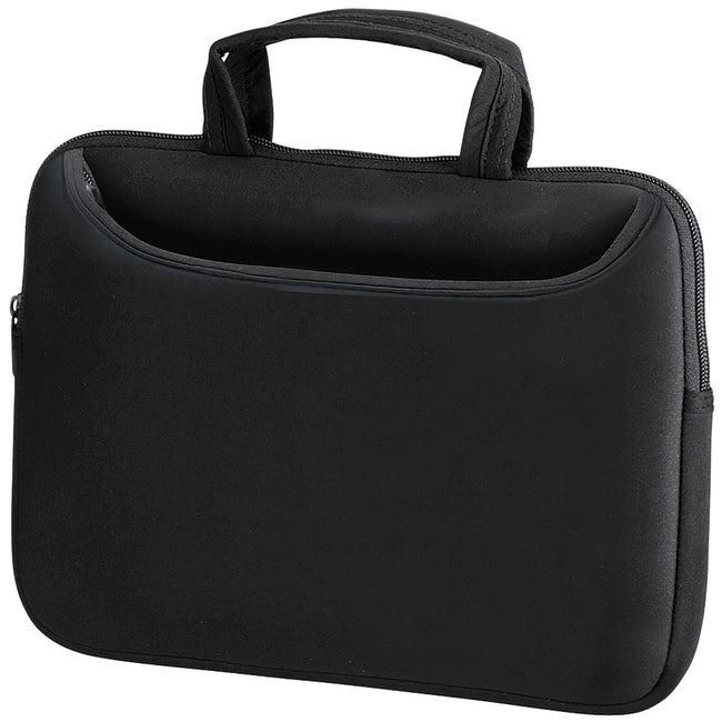 Black - Front - Quadra Neoprene Tablet-Laptop Shuttle Travel Bag