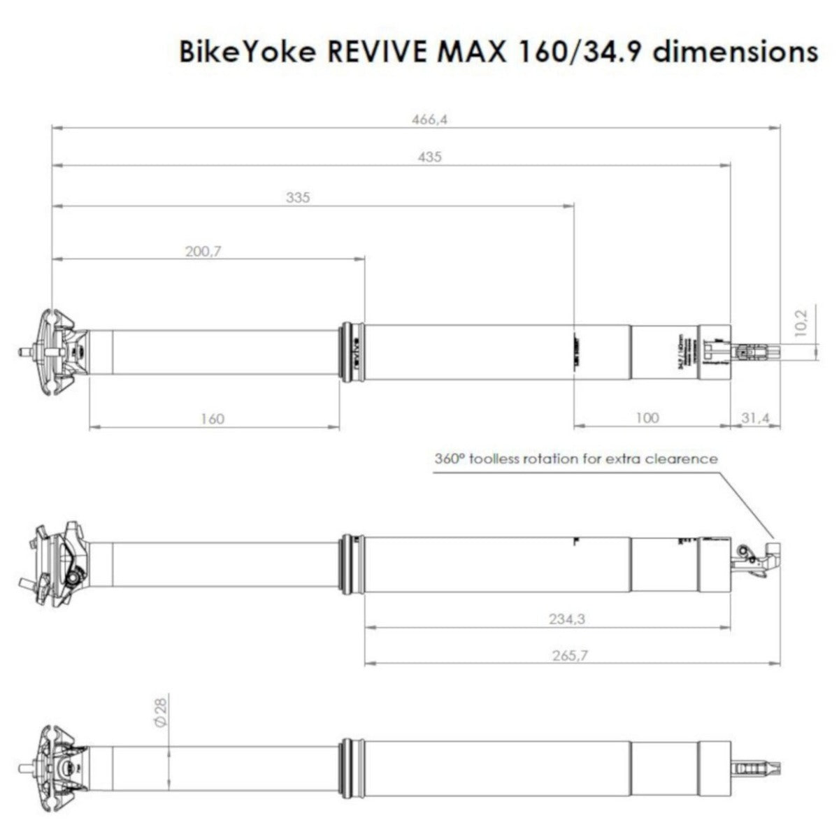 bikeyoke revive 160 mm