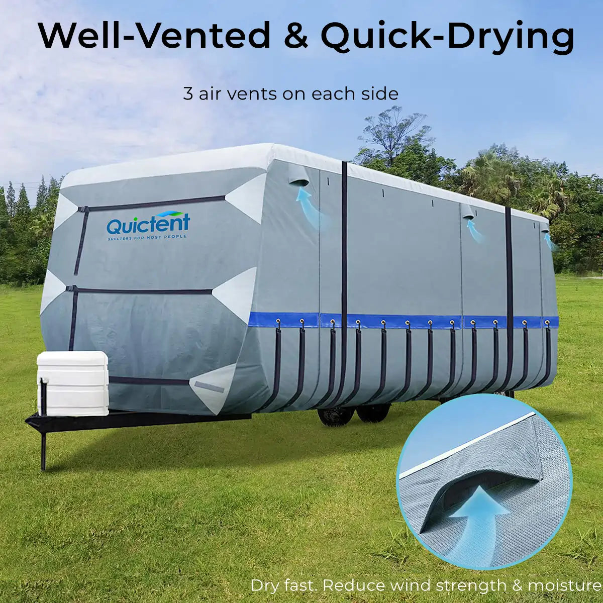 Travel Trailer Covers Well-Vented & Quick-Drying