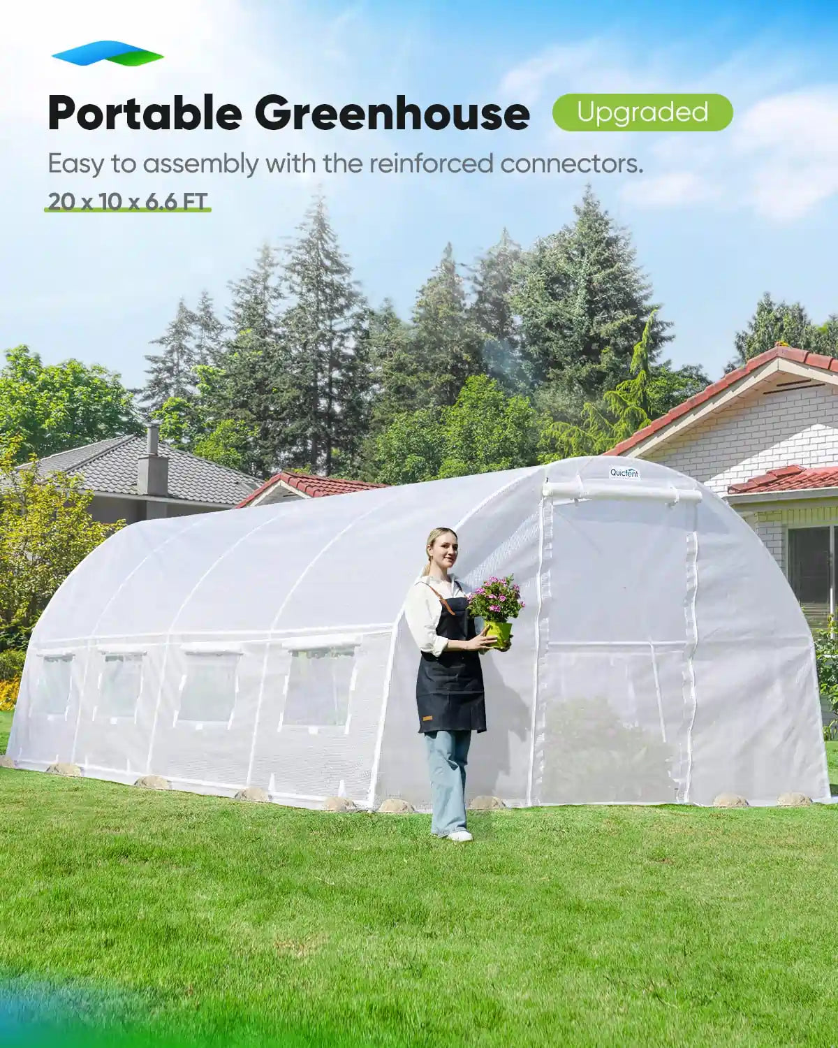 greenhouse with screen doors and windows