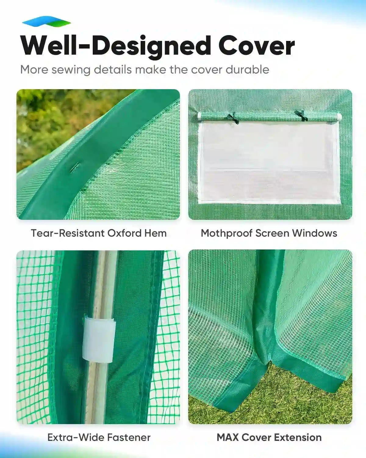 more sewing details make the greenhouse cover durable