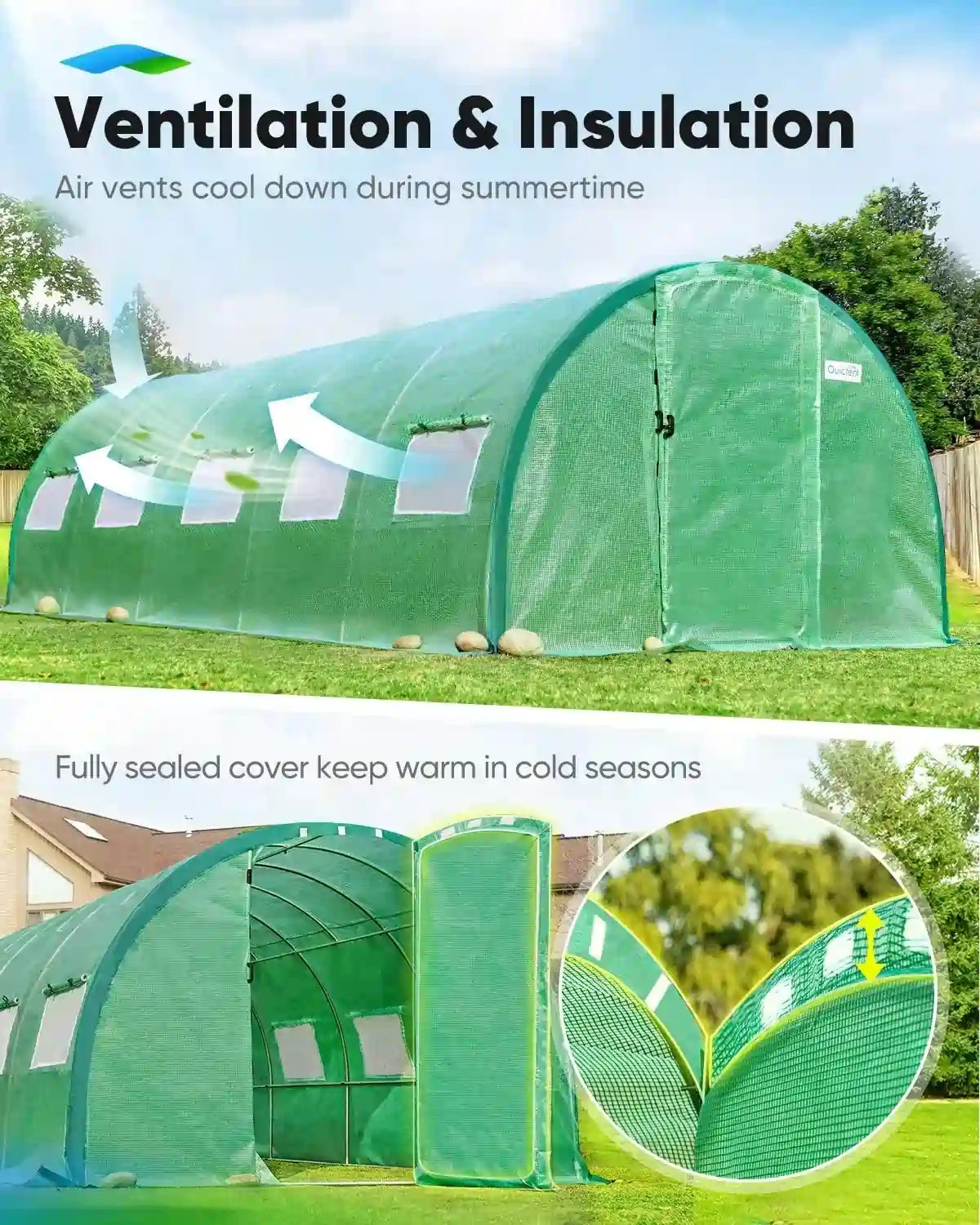 greenhouse ventilation and insulation