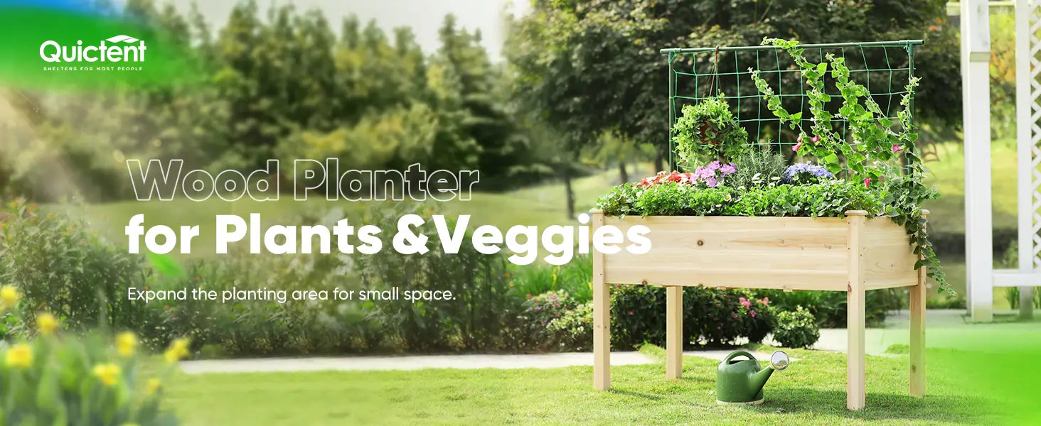 Wood Planter for Plants and Veggies