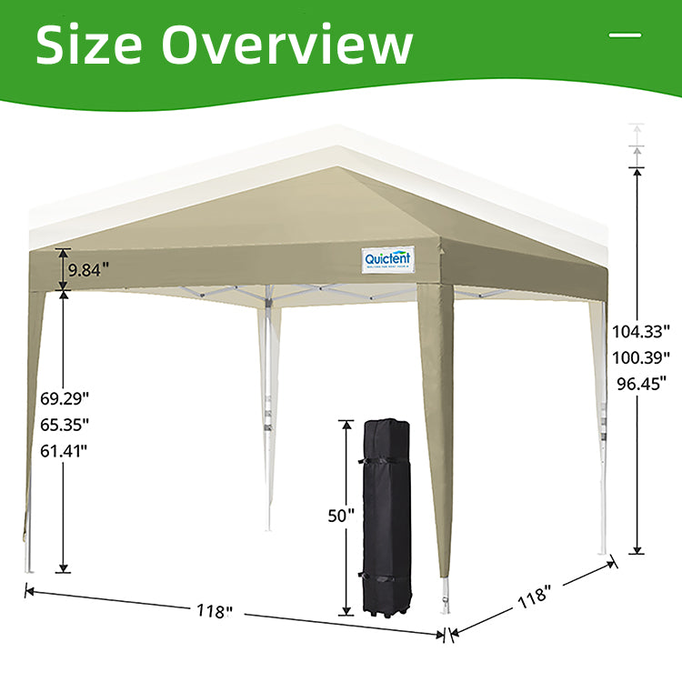 10x10 canopy tent size