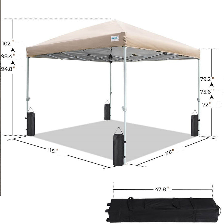 sizes of 10x10 canopy tent