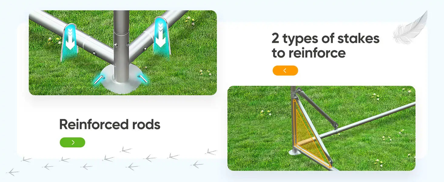 2 types of stakes to reinforce