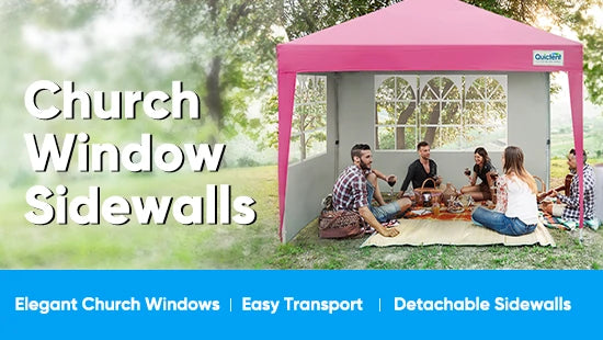 church Window Sidewalls pop up canopy for Quictent