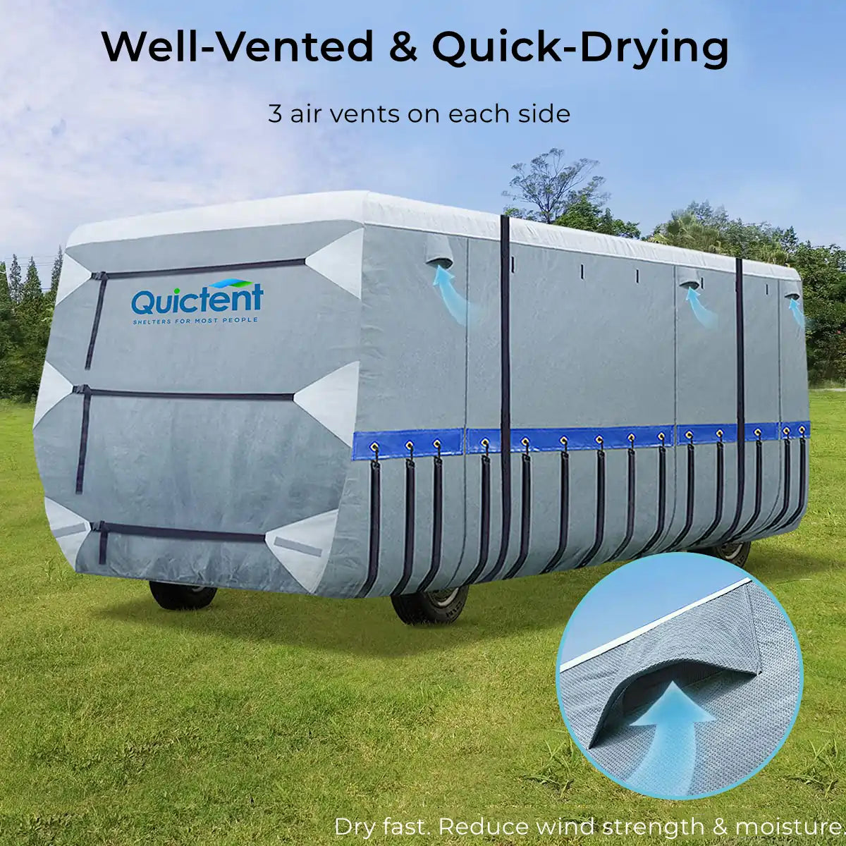 class A RV Cover Well-Vented & Quick-Drying