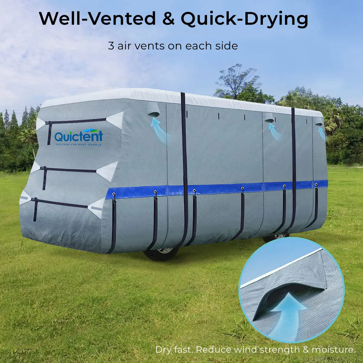 Class C RV Covers Well-Vented & Quick-Drying