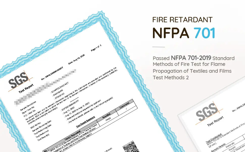 FIRE RETARDANT NFPA 701