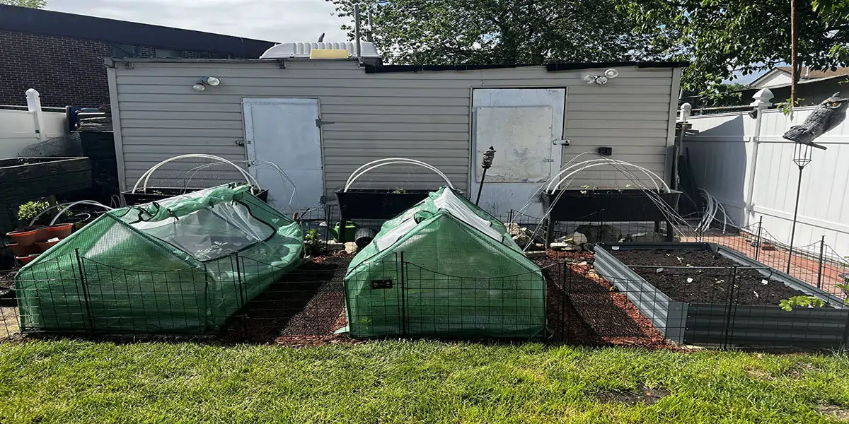 Galvanized Raised Bed with Cover-Green