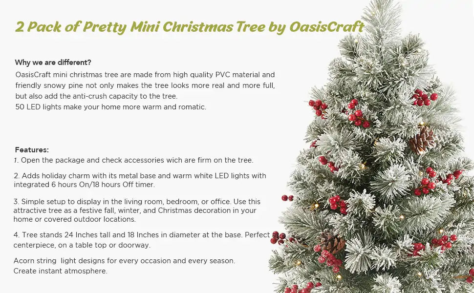 OasisCraft outdoor Christmas tree