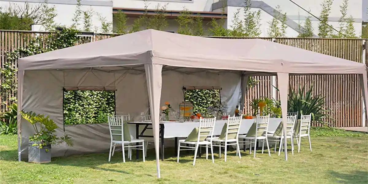 Privacy 10' x 20' pop-up canopy with sides