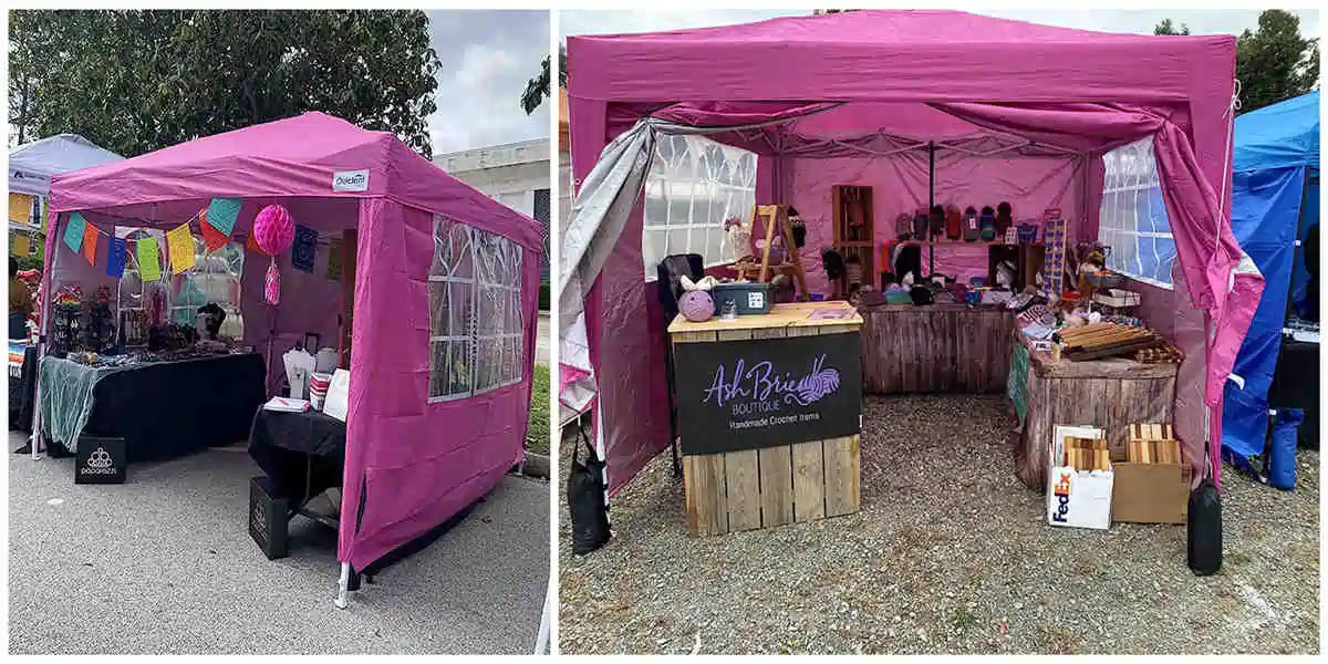 pink canopy tent