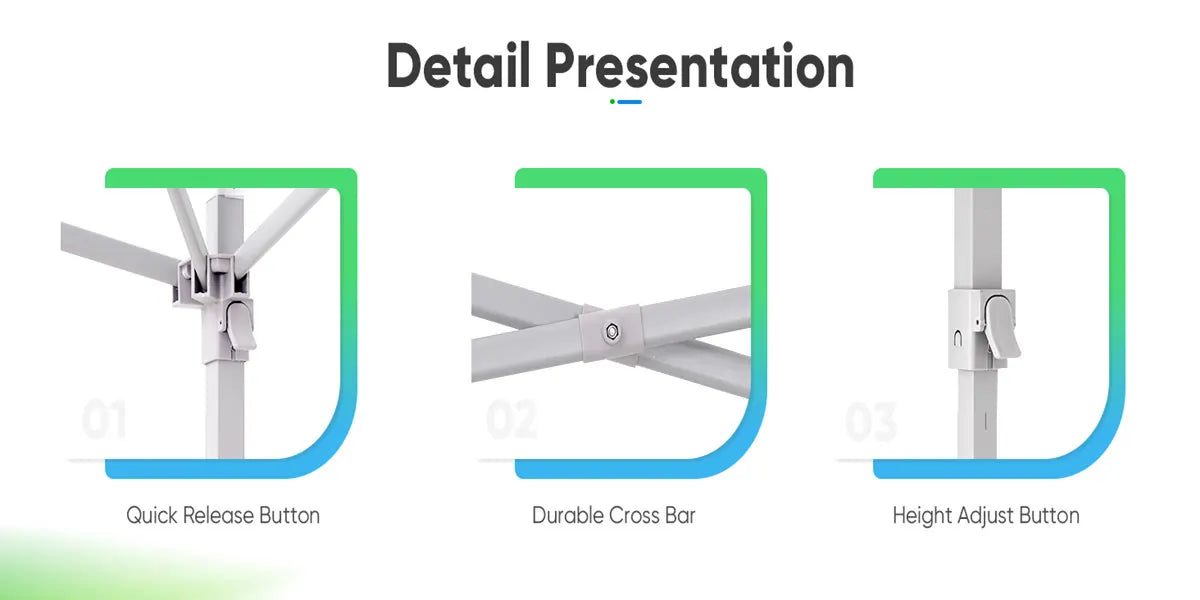 Quictent canopy frame details