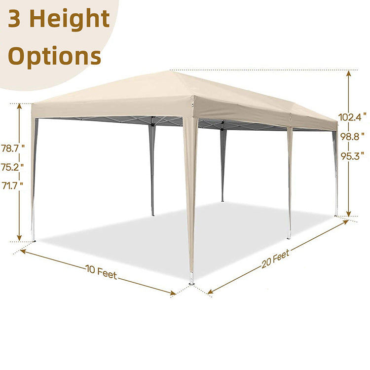 Height option of canopy tent 10x20
