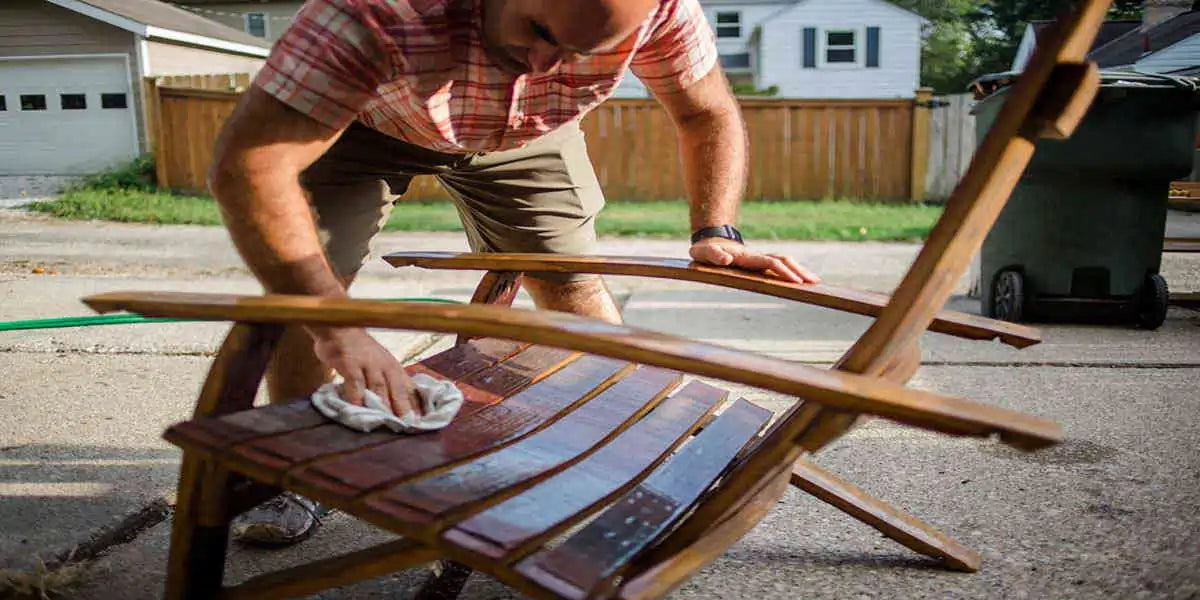 polishing wood patio furniture