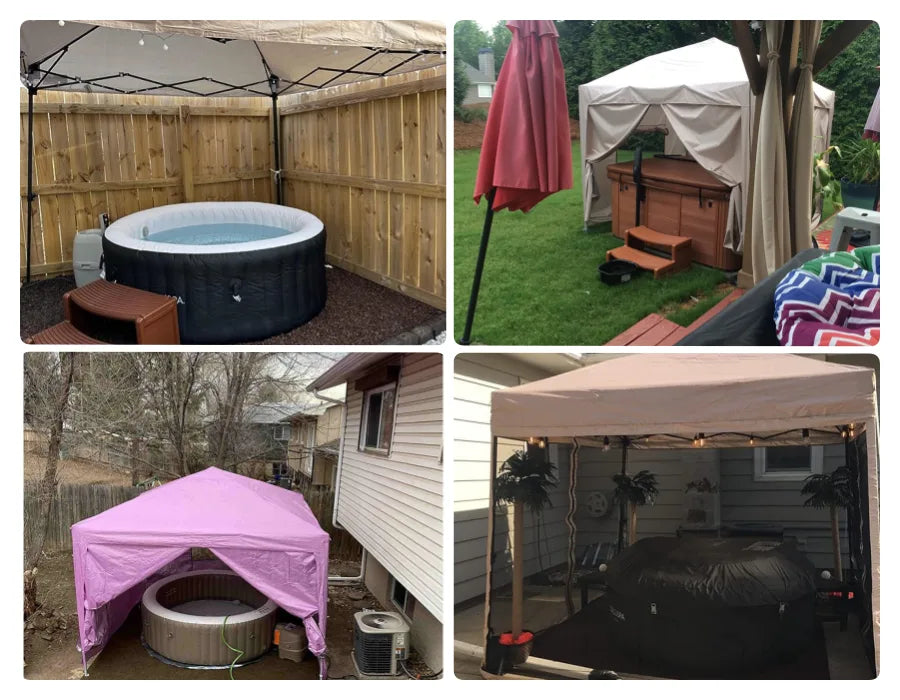 pop up canopy cover hot tub