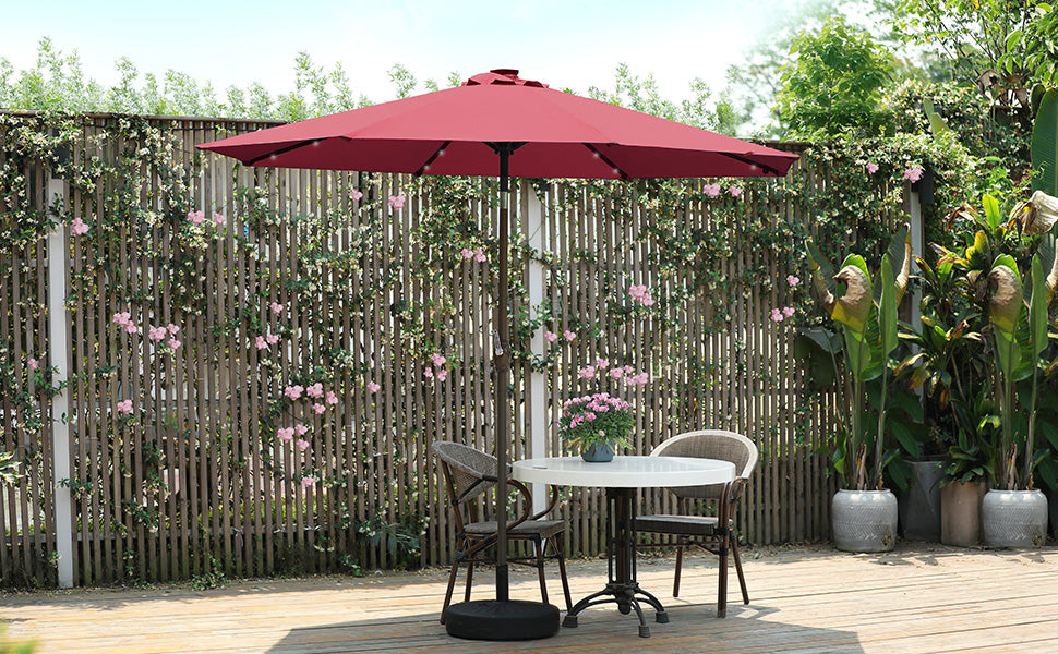 quictent 9ft patio umbrella with light