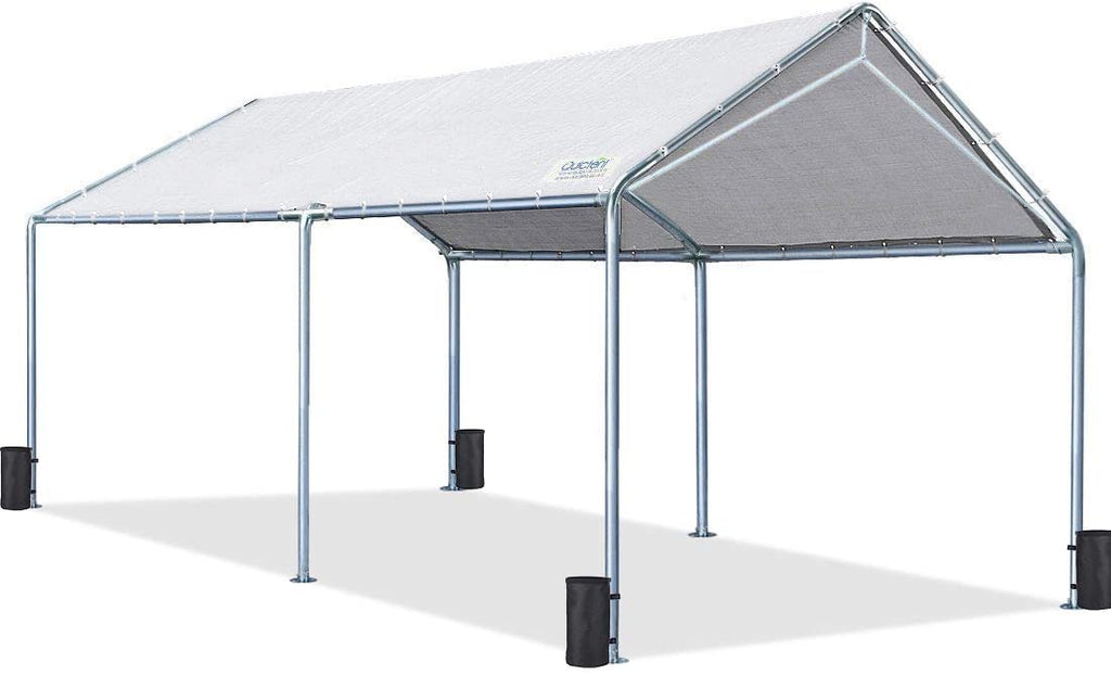 Qucitent Upgraded 20 X 10 Heavy Duty Carport Gray Quictent