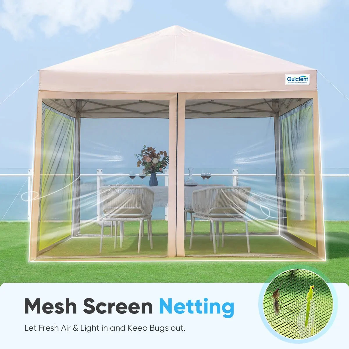 6x6 small canopy with netting