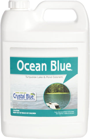 Sanco Pond Dye Ocean Blue Pond Dye-Gallon Sanco Ocean-Blue Pond Dye | Turquoise Lake and Pond Dye  | 1 Gallon