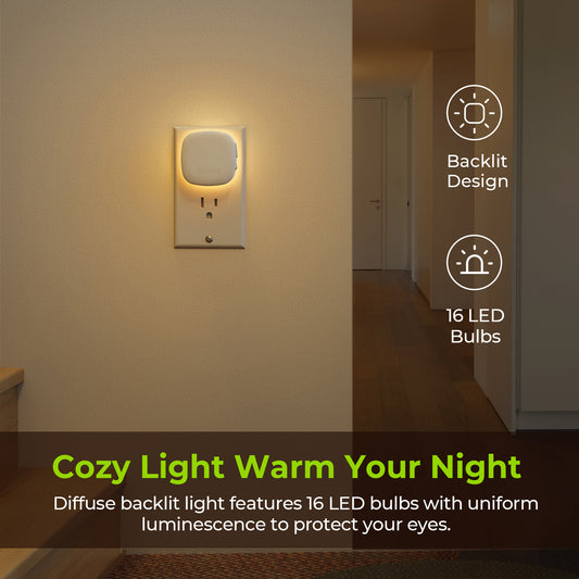 AURAXY LED USB Rechargeable Motion Sensor Night Light, Indoor Battery  Operated Magnetic Motion Activated Nightlight, with Dusk to Dawn Sensor,  For