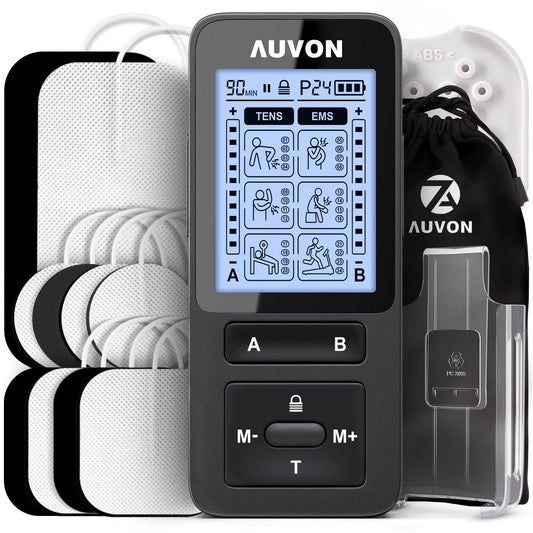 https://cdn.shopify.com/s/files/1/0260/2152/7631/files/auvon-24-modes-dual-channel-tens-unit-muscle-stimulator-with-2x-battery-life-rechargeable-tens-machine-for-pain-relief-belt-clip-continuous-time-setting-portable-bag-cable-ties-10-ele.jpg?v=1686019635&width=533