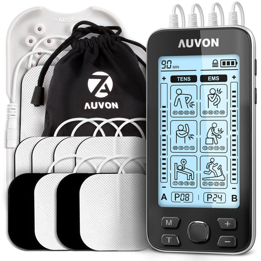 NURSAL 24 Modes Dual Channel TENS Machine EMS Unit Muscle Stimulator for  Pain Relief Therapy With 12 Pcs Electrode Pads US in Stock Fast Shipping 