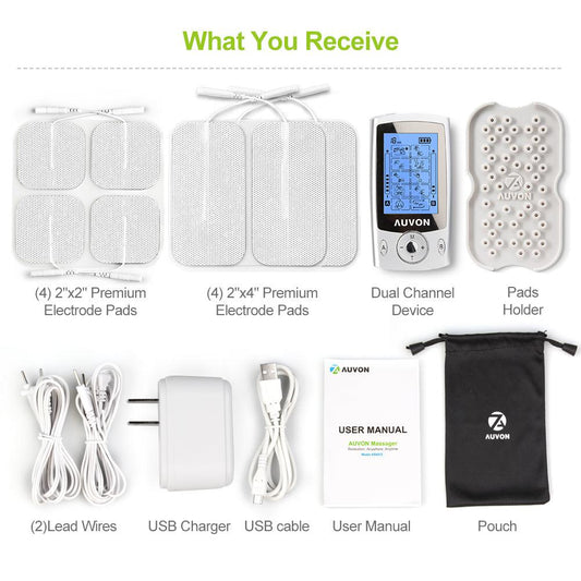 AUVON AS1080145 24 Modes Rechargeable TENS Unit User Guide