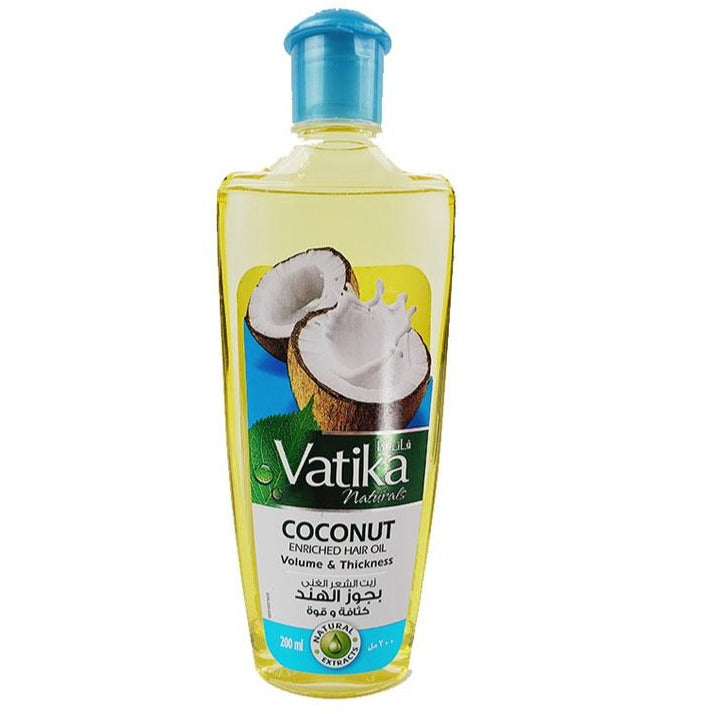 Vatika Coconut Hair Oil - 200 mi - فاتيكا زيت الشعر با جوز الهند كثافه
