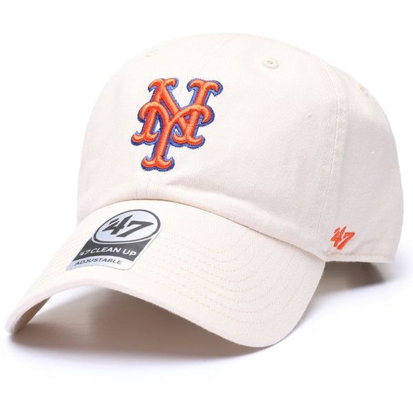 New York Mets 47 Brand Clean Up Dad Hat Black Baseball Cap