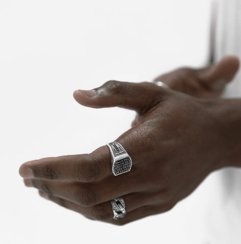 Nixir/ London/ Men's jewelry/ Silver ring/ Handmade jewelry/ Rings/ Men's ring