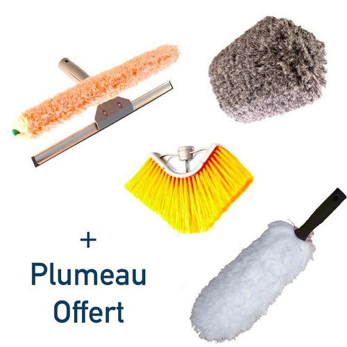 Brosse de lavage télescopique Ferm - Manche télescopique avec