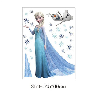 Frozen Cartoon Princess Elsa Anna Wall Stickers