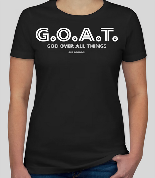 G.O.A.T. Women's Crew Tee - BLACK