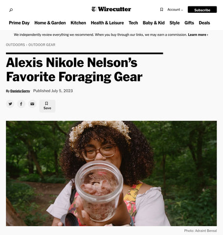 The New York Times article entitled, "Alexis Nikole Nelson’s Favorite Foraging Gear"