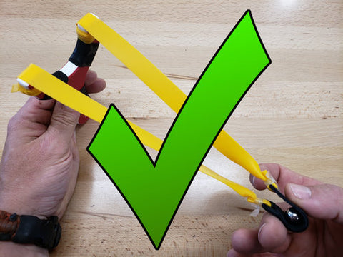 How to properly position slingshot bands