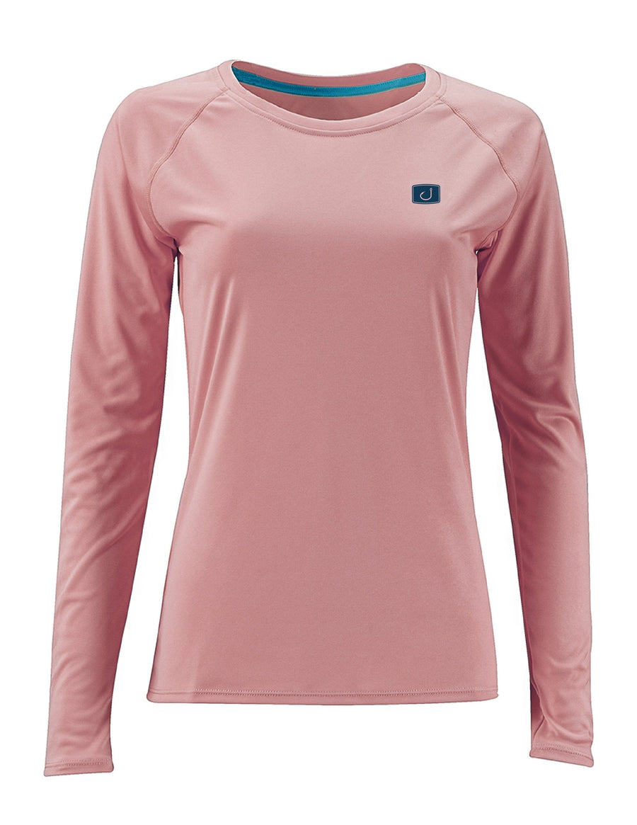 Women’s UPF 50+ Long Sleeve Fishing Shirts FS21W, Peach Amber / 2X-Large