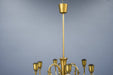 A 1960s Brass Six Arm Modernist Chandelier - Greystones Antiques