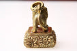 A Gilt Victorian Style Lion Fob Pendant - Greystones Antiques