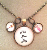 Frageelay A Christmas Story Necklace with Leg Lamp Charm and Bunny Charm