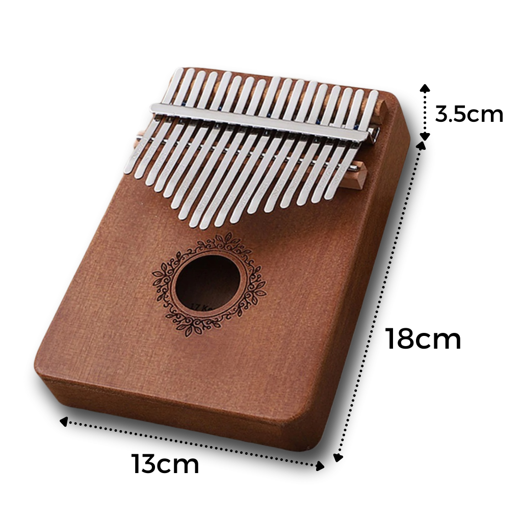 17 tangenter Kalimba Tumpiano - Dimensions - Ozerty