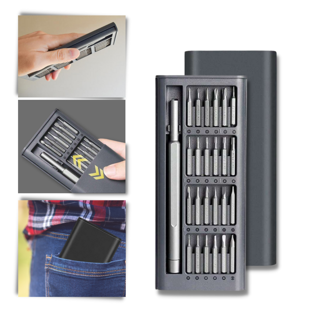 24-in-1 Precision Screwdriver Set - Portable and Compact for On-the-Go Repairs - Ozerty