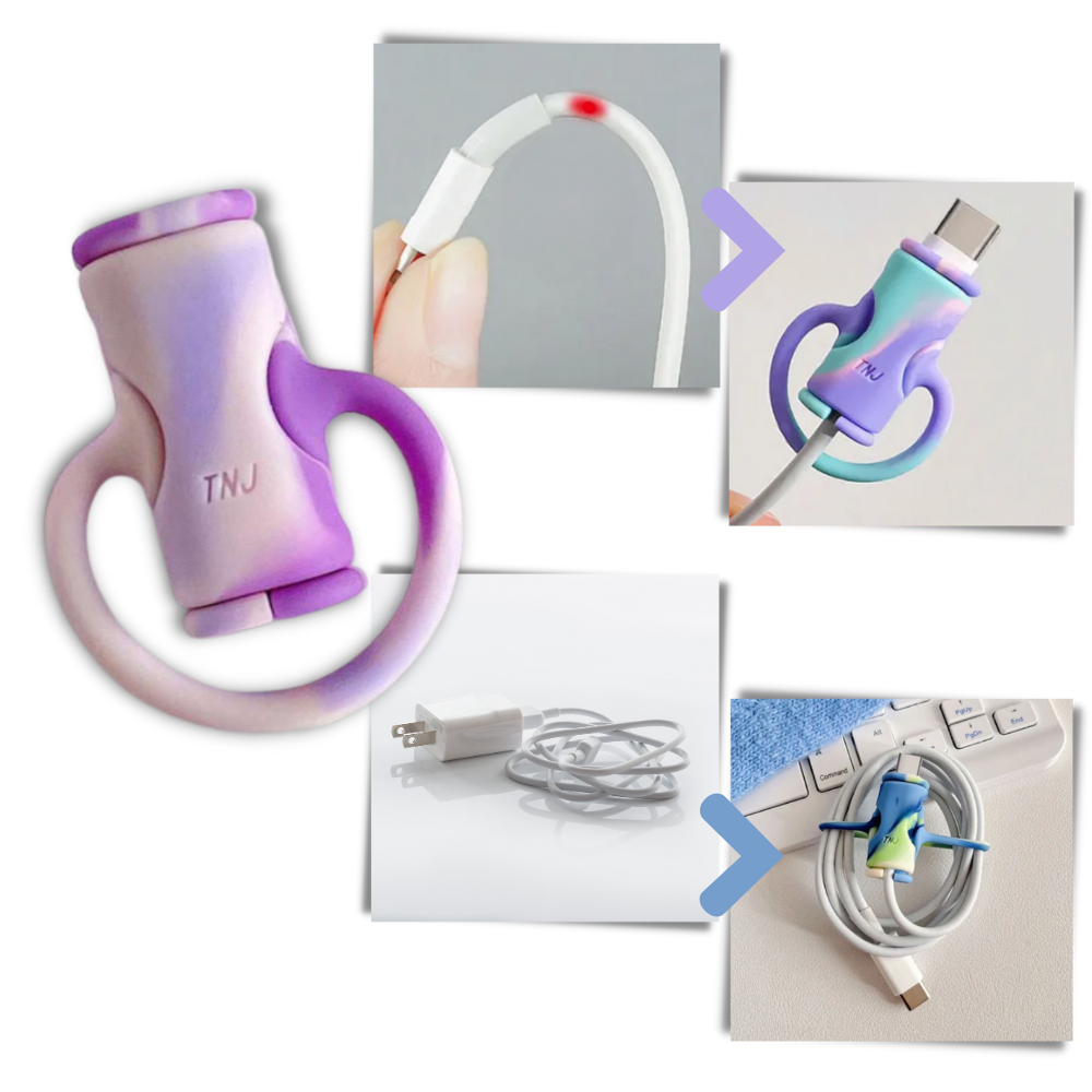 2 in 1 Silicone Cable Winder: - Practicality Meets Convenience - Ozerty