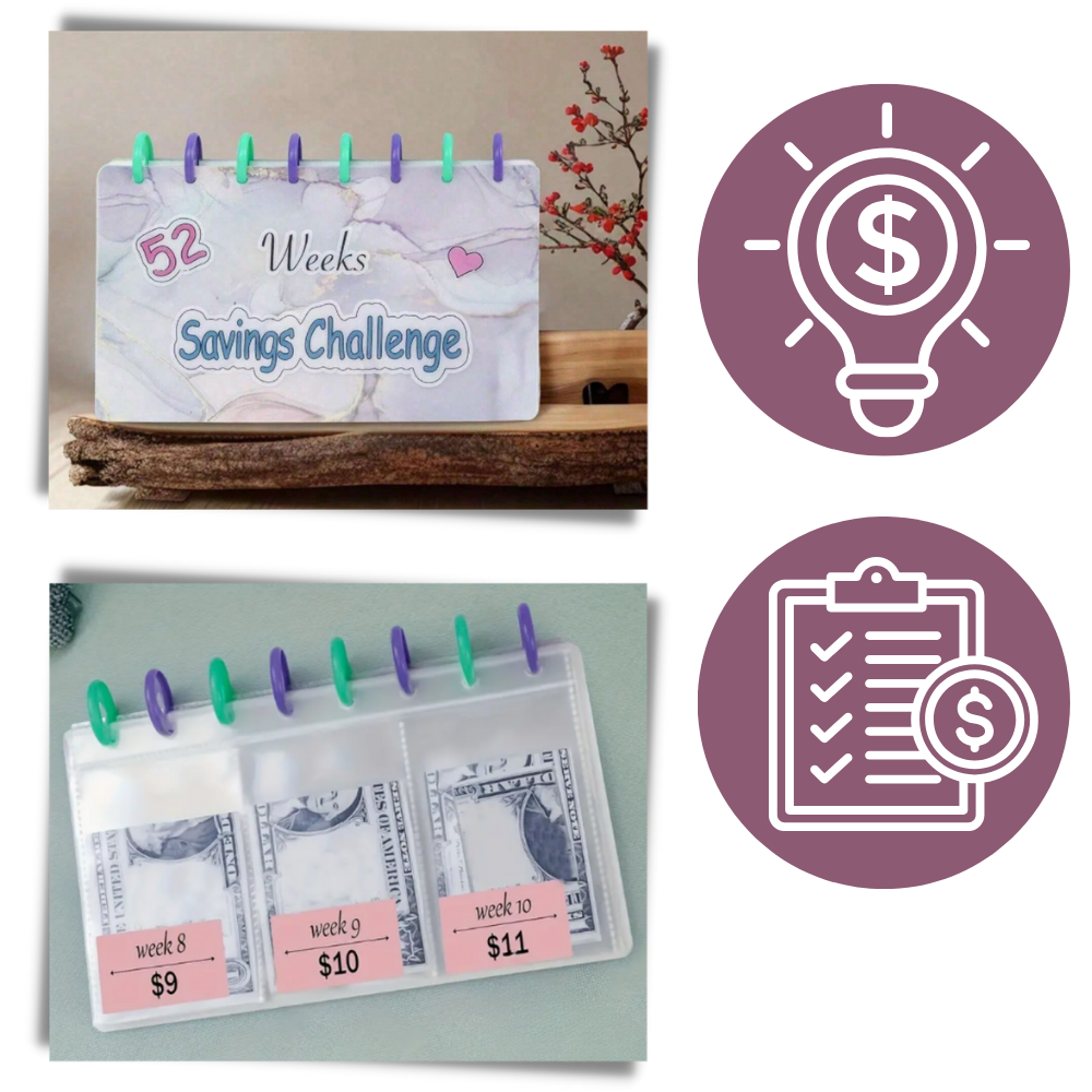 52 Week Comprehensive Savings Binder - Bringing Financial Goals to Life - Ozerty