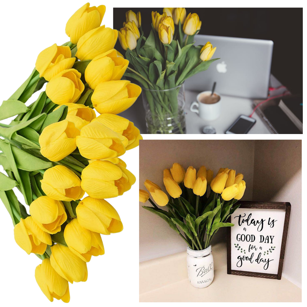 Fiore di tulipano artificiale (10 pezzi) - Bella decorazione per la casa - Ozerty