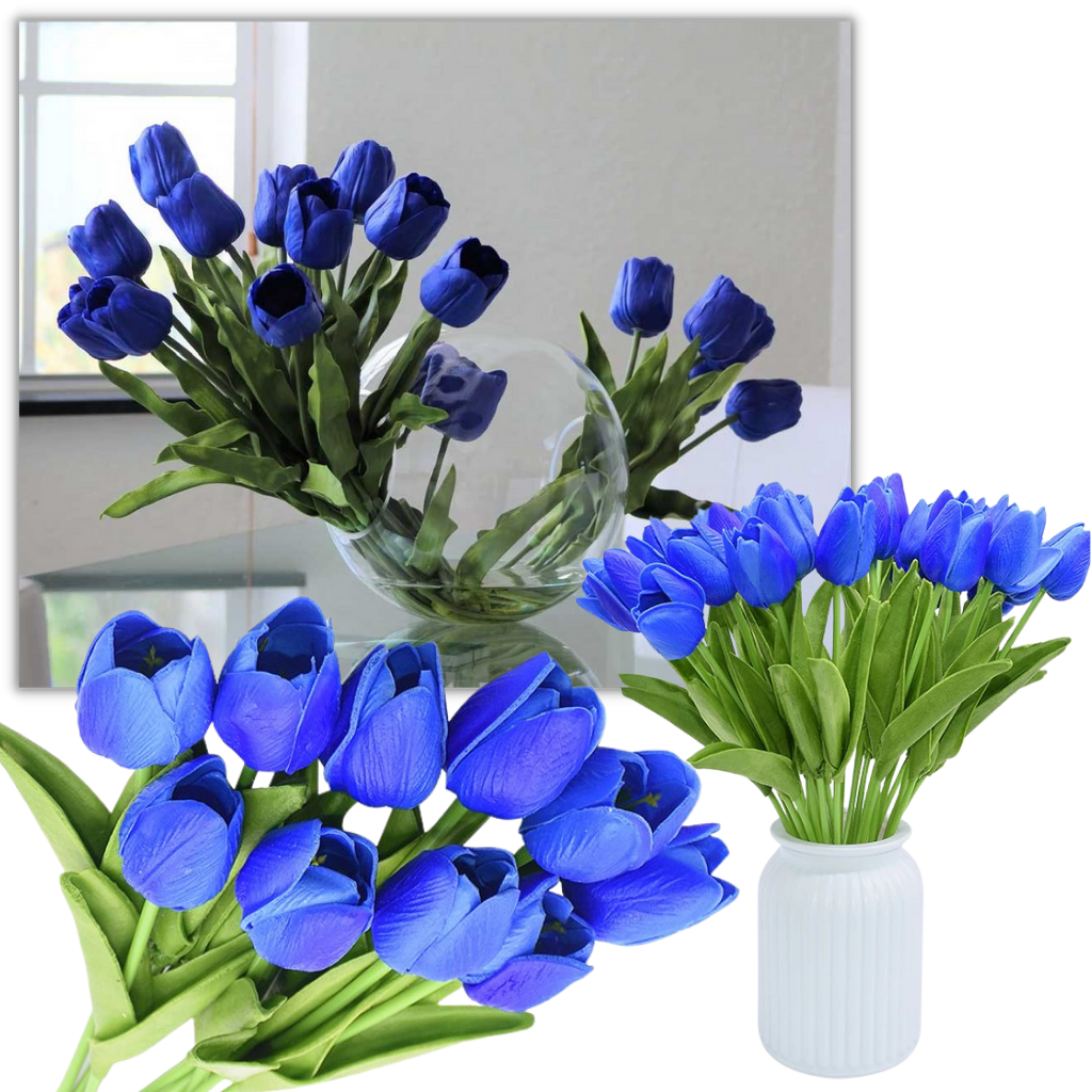 Artificial Tulip Flower (10 Pcs) - Fits Any Vase - Ozerty