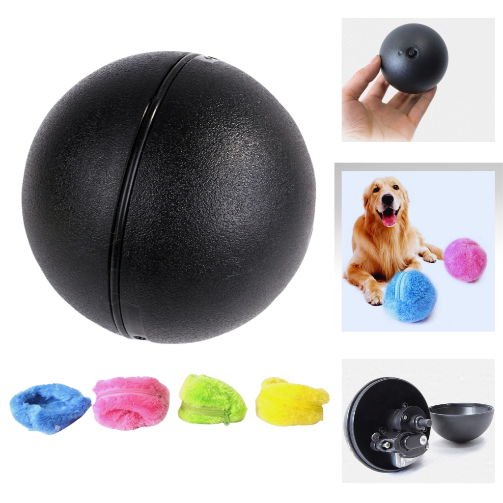 Palla mobile automatica per cane │ Magica palla rotante per cani │ Palla da masticare per cani - Ozerty
