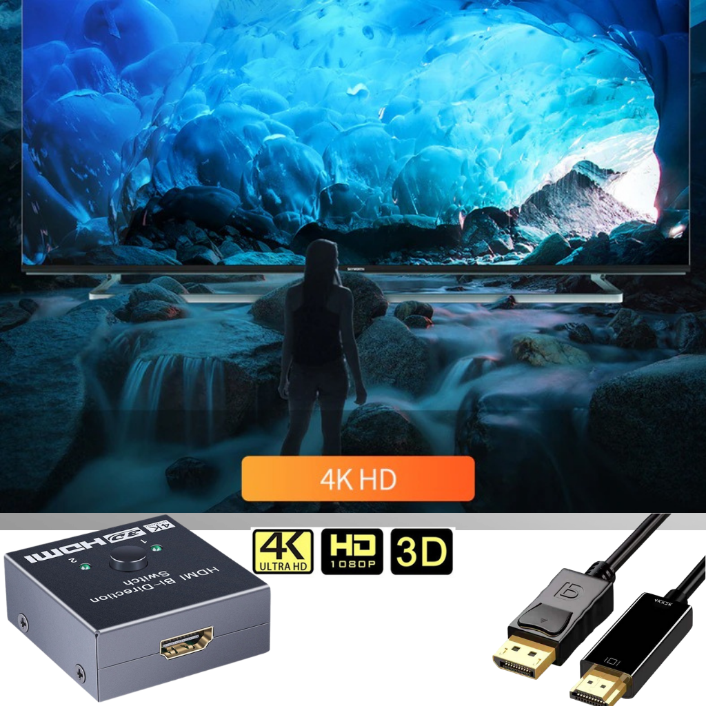 Dubbelriktad HDMI-splitter 4K - 4K- OCH 3D-ÖVERFÖRING - Ozerty